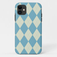 Skyblue en Mint Arglye iPhone 5 Hoesje