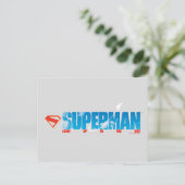 Skybound Superman Silhouette Briefkaart (Staand voorkant)