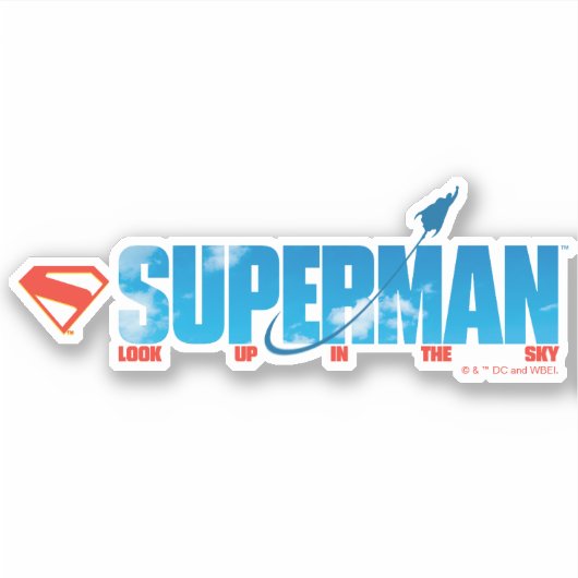 Skybound Superman Silhouette Sticker (Voorkant)