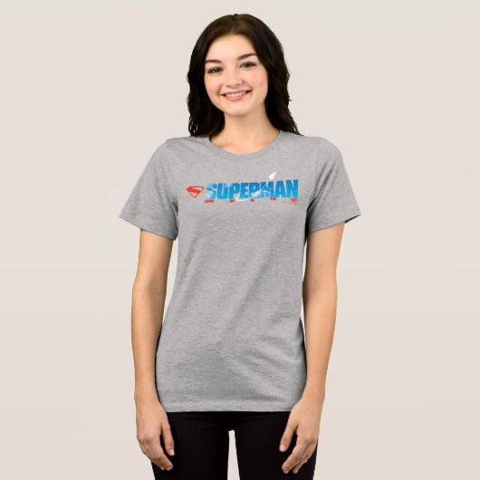 Skybound Superman Silhouette Tri-Blend Shirt (Voorkant volledig)