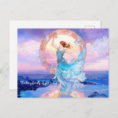 Skydancer op het water schilderij briefkaart (Voorkant / Achterkant)