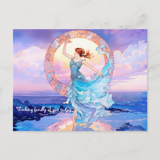 Skydancer op het water schilderij briefkaart (Voorkant)