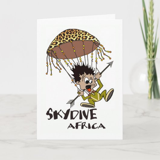 Skydive Africa Happy Birthday Kaart (Voorkant)