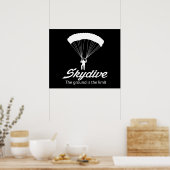 Skydive de grond is de grens poster (Keuken)