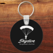Skydive de grond is de grens sleutelhanger (Voorkant)