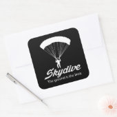 Skydive de grond is de grens vierkante sticker (Envelop)