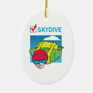 SKYDIVE GEDAAN DAT KERAMISCH ORNAMENT