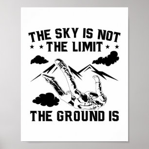 Skydive Hobby   Skydiving Parachute Gift Idee Poster