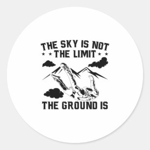 Skydive Hobby   Skydiving Parachute Gift Idee Ronde Sticker