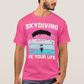 Skydive in kleuren voor skydiving instructeur t-shirt