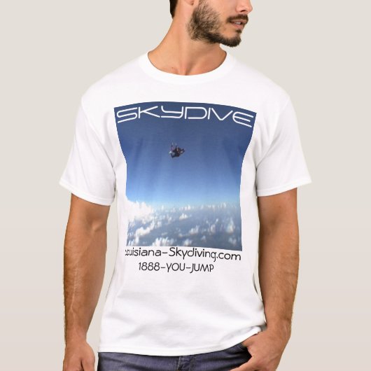 skydive parachute clouds logo t-shirt (Voorkant)