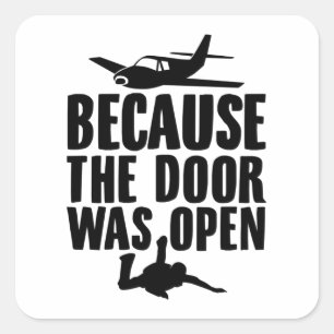 Skydive Parachute Skydiving Skydiver Gifts Vierkante Sticker