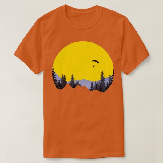 Skydive Parachuting in Mountain Range T-shirt (Design voorkant)