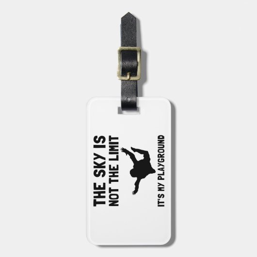 Skydive Playground Bagagelabel (Voorkant verticaal)