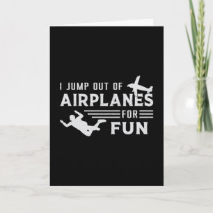 Skydive Skydiver Jump Plane Funny Gift Kaart