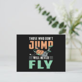 Skydive Skydiver Jump Retro Funny Gift Briefkaart (Staand voorkant)