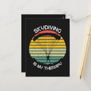 Skydiven Is Mijn Therapie Feestdagenkaart