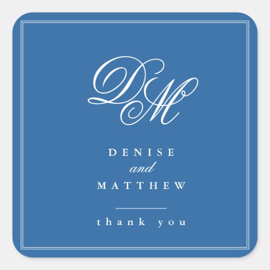 Skydiver Blue Vierkante Sticker (Voorkant)