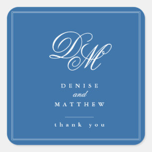 Skydiver Blue Vierkante Sticker