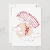 Skydiver Briefkaart (Voorkant / Achterkant)