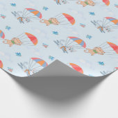 Skydiver Cat Seamless Pattern Cadeaupapier (Hoek)
