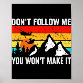 Skydiver Dont Follow Me I Do Stud Things Skydivi Poster (Voorkant)