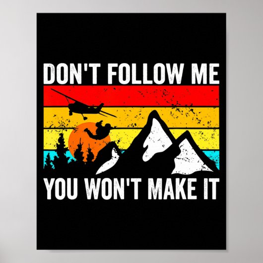 Skydiver Dont Follow Me I Do Stud Things Skydivi Poster (Voorkant)