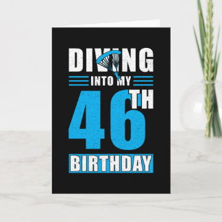 Skydiver Gift 46th Birthday Kaart