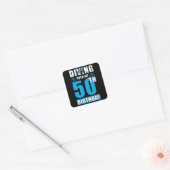 Skydiver Gift 50th Birthday Vierkante Sticker (Envelop)