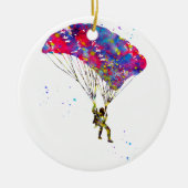 Skydiver Keramisch Ornament (Voorkant)