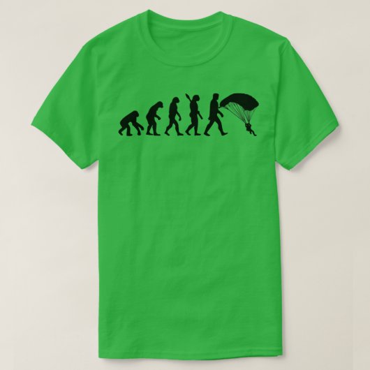 Skydiver Mannen Evolution T-shirt (Design voorkant)