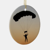 Skydiver Parachute bij Sunset Sky Diver Keramisch Ornament (Rechts)