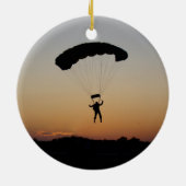 Skydiver Parachute bij Sunset Sky Diver Keramisch Ornament (Achterkant)