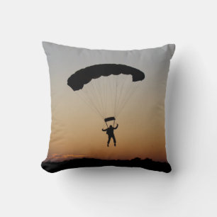Skydiver Parachute bij Sunset Sky Diver Kussen