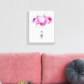 Skydiver Parachute Skydiving Parachuting Art Gift Canvas Afdruk (Insitu (Woonkamer))