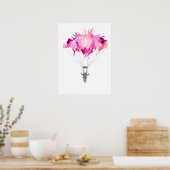 Skydiver Parachute Skydiving Parachuting Art Gift Poster (Keuken)