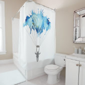 Skydiver Parachute. Skydiving Parachuting. Douchegordijn (In situ)