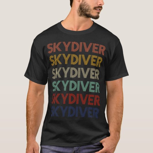 SKYDIVER Retro T-shirt Vintage SKYDIVER (Devant)