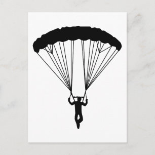 skydiver silhouet briefkaart