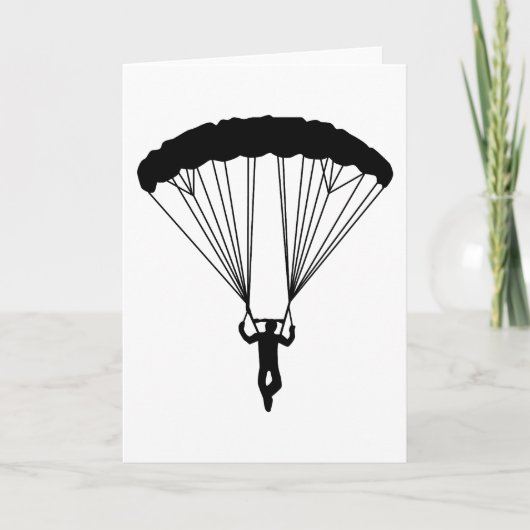 skydiver silhouet kaart (Voorkant)