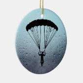 skydiver silhouet keramisch ornament (Rechts)