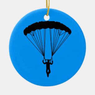 skydiver silhouet keramisch ornament