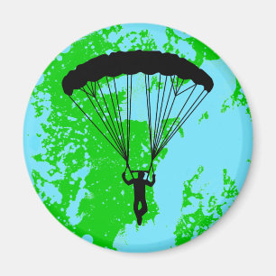 skydiver silhouet magneet
