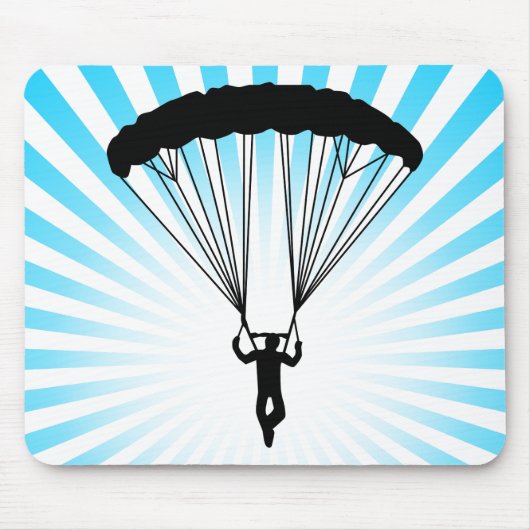 skydiver silhouet muismat (Voorkant)