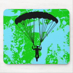 skydiver silhouet muismat