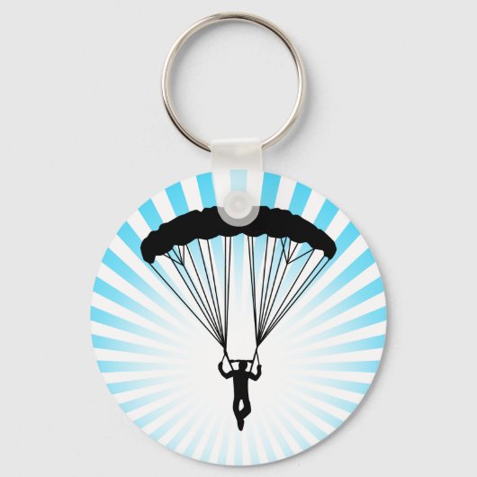 skydiver silhouet sleutelhanger (Voorkant)