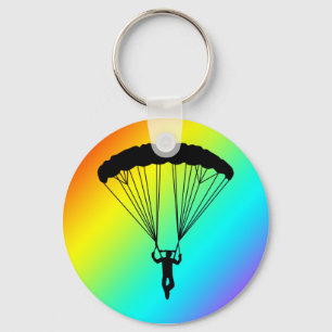 skydiver silhouet sleutelhanger