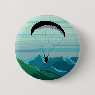 Skydiver Skydiving Parachuting Skydive Gift Ronde Button 5,7 Cm