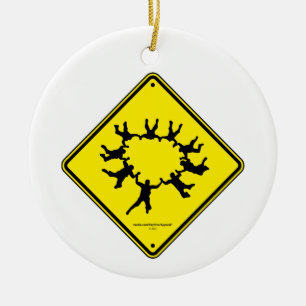 Skydivers CauSign Keramisch Ornament