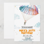Skydiving Birthday party Invitation (Devant / Derrière)